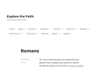 Tablet Screenshot of explorethefaith.com